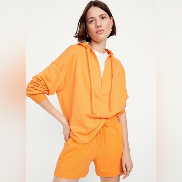 Old Navy SoComfy Terry Tunic Length Beachy V Neck Pullover Hoodie NWT 3X - Picture 1 of 6